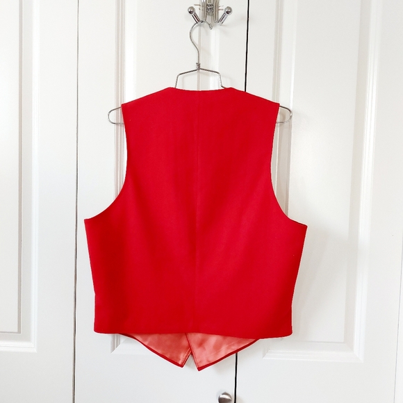 NWT 1960s Red Wool Pendleton Vest size 40 Christmas Santa Claus - Picture 2 of 7